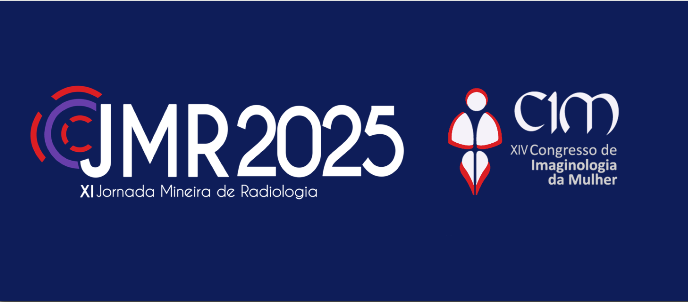 Logotipo oficial da JMR 2025 (XI Jornada Mineira de Radiologia) e CIM (XIV Congresso de Imaginologia da Mulher). Eventos importantes para atualização em radiologia, diagnóstico por imagem, imaginologia da mulher e avanços relevantes para telerradiologia